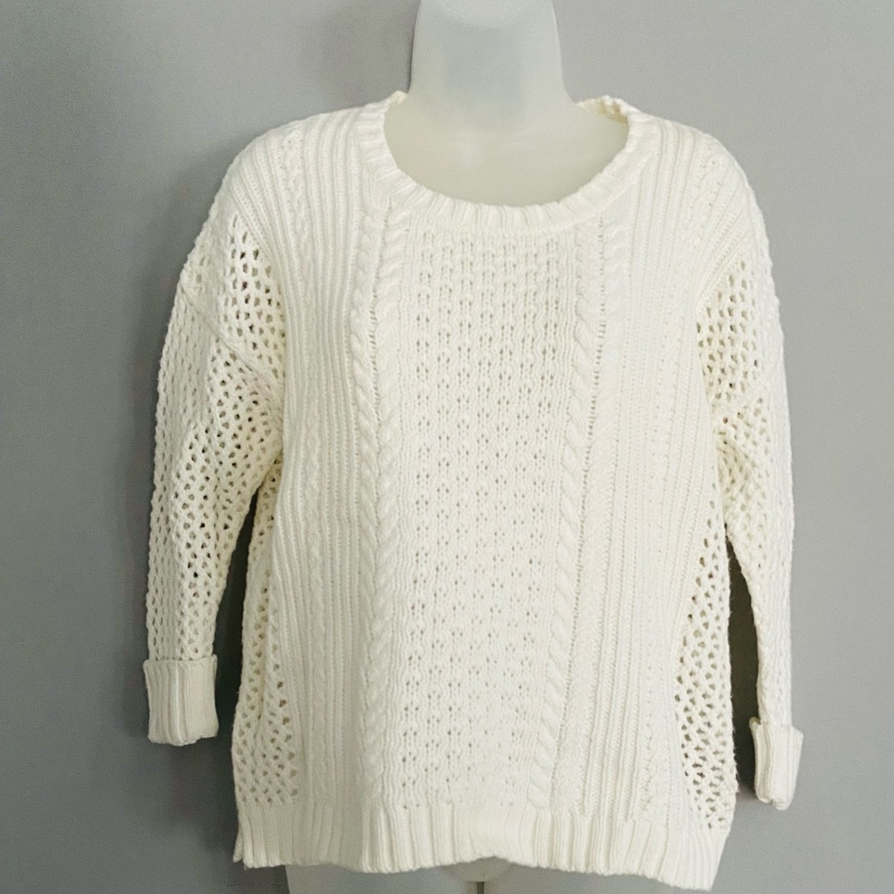 Madewell XS Cable Knit Pull Over Sweater NWT